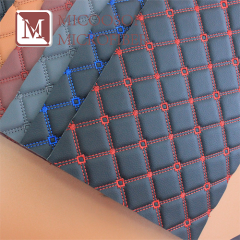 Quilting Embroidery Leatherette PVC Faux Leather for Car Mat