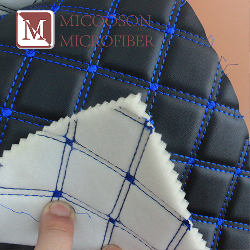 Quilting Embroidery Leatherette PVC Faux Leather for Car Mat