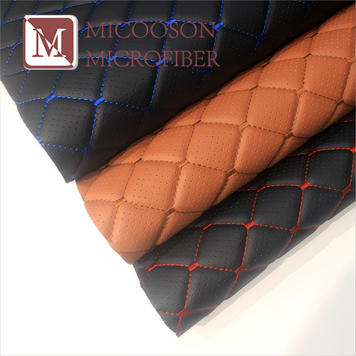 3D Stitching Embroidery PVC Leather Material