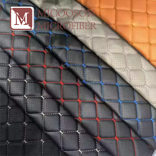 3D Stitching Embroidery PVC Leather Material