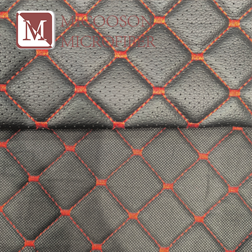 3D Stitching Embroidery PVC Leather Material