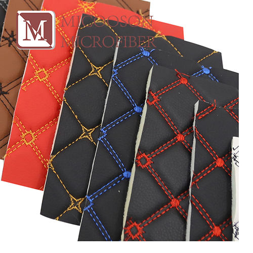 Quilting Automotive Cuero PVC Rexine Synthetic Leather