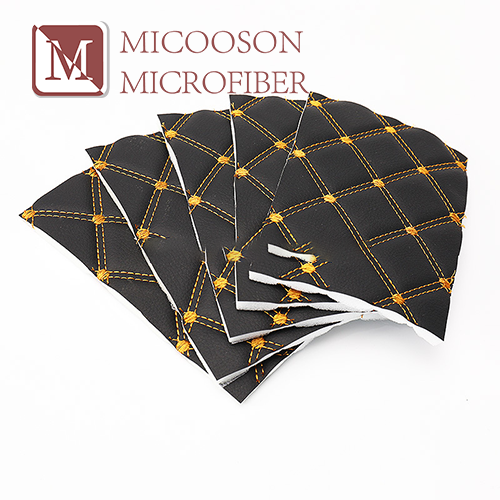 1.4M Width Embroidery Quilted Diamond Stitching PVC Leather for Car