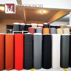 1.4M Width Embroidery Quilted Diamond Stitching PVC Leather for Car