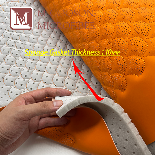 Quilt Embroidery Microfiber Leather for Car