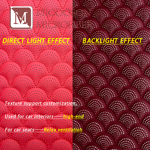 Quilt Embroidery Microfiber Leather for Car