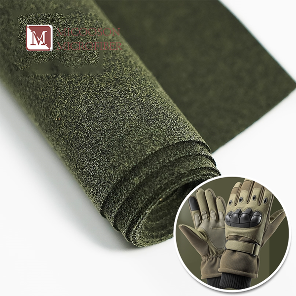 Microfiber suede leather for gloves