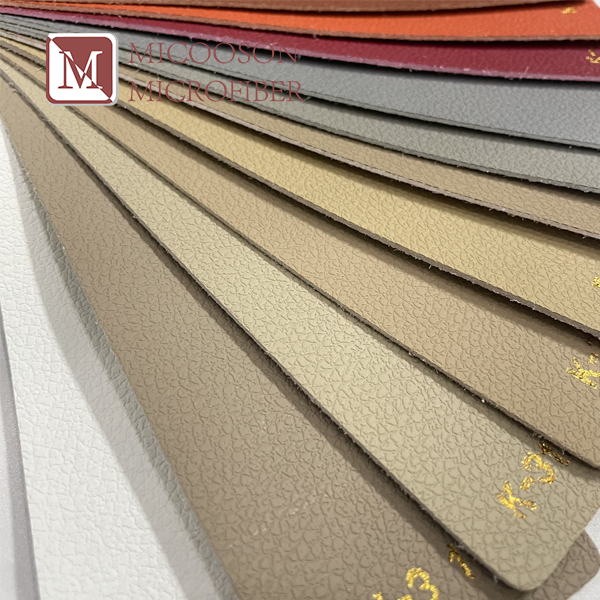 Litchi Grain Pu Microfiber Faux Leather Fabric