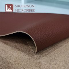 PU Microfiber Leather Customize Lychee Embossed Pattern