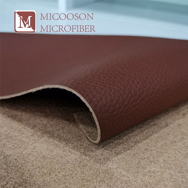 PU Microfiber Leather Customize Lychee Embossed Pattern