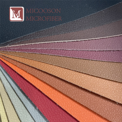 Litchi Grain Pu Microfiber Faux Leather Fabric