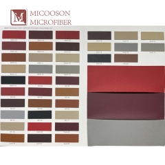 Automotive Upholstery Embossed Eco-friendly Abrasion-Resistant Microfiber Leather