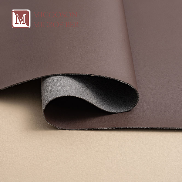 Eco-Friendly Embossed Microfiber Leather Fabric