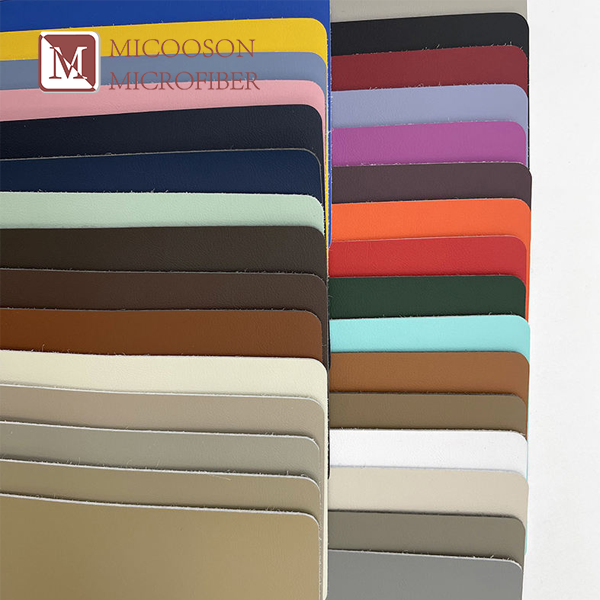 Eco-Friendly Embossed Microfiber Leather Fabric