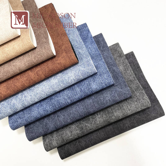 Whole Denim Vintage Style Pu Synthetic Leather Fabric