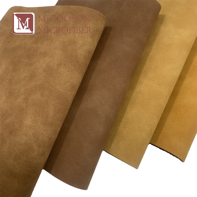 Soft 0.9 mm Lambskin Young Buck Suede Flocked Artificial Leather
