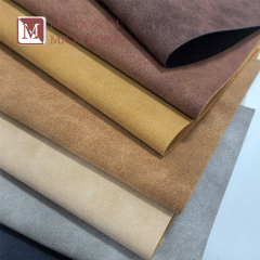 Brush Two Tone Flocked Yangbuck Leather PU Synthetic Fabric