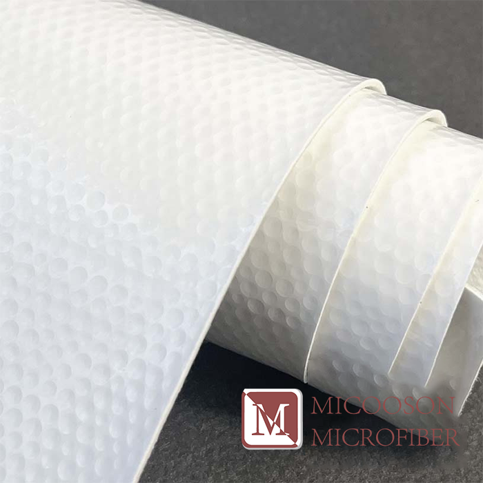 Can Be Embossed White Synthetic Suede Leather for Football