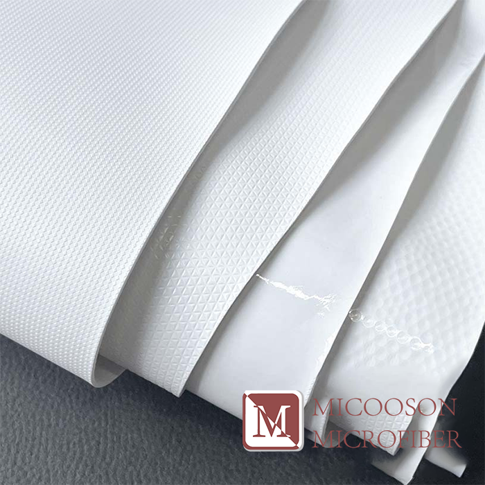 Can Be Embossed White Synthetic Suede Leather for Football