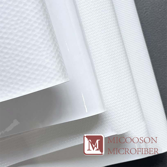 Can Be Embossed White Synthetic Suede Leather for Football