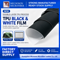 Black-and-white dual-sided TPU film