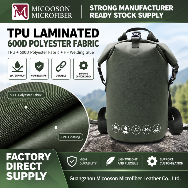 High-performance TPU single-layer lamination, 600D, army green.