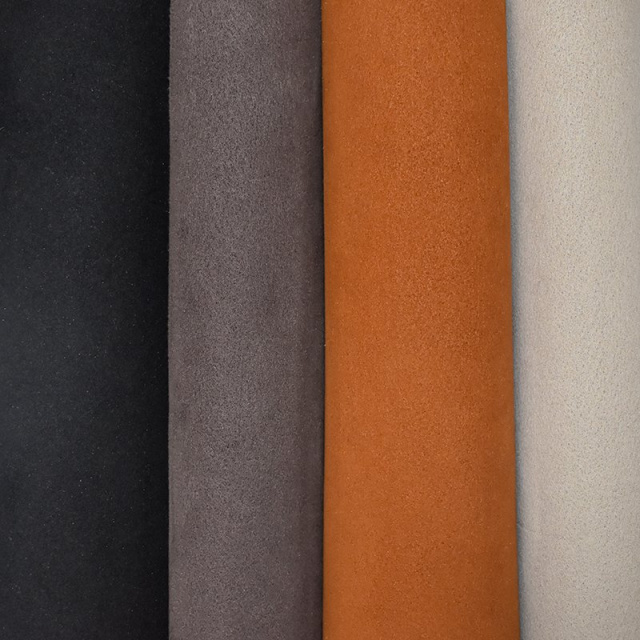 Eco-Friendly Recycled High Abrasion Resistance PU Microfiber Suede Artificial/Vegan Leather