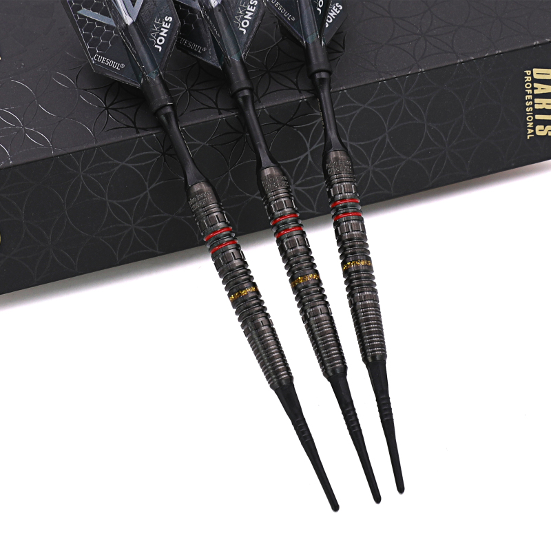 CUESOUL Jake Jones 24g 90% Tungsten Steel Tip Dart Barrels,Black Coated