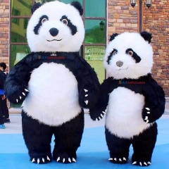 Built-in Fan Battery Power Full Inflatable Panda Mascot Costume