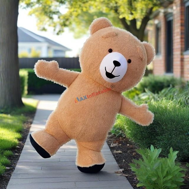 Inflatable Plush Teddy Bear Mascot Costume