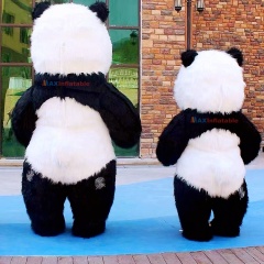 Built-in Fan Battery Power Full Inflatable Panda Mascot Costume