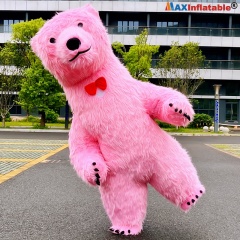 Inflatable Polar Bear Mascot Costume with Cooling Fan