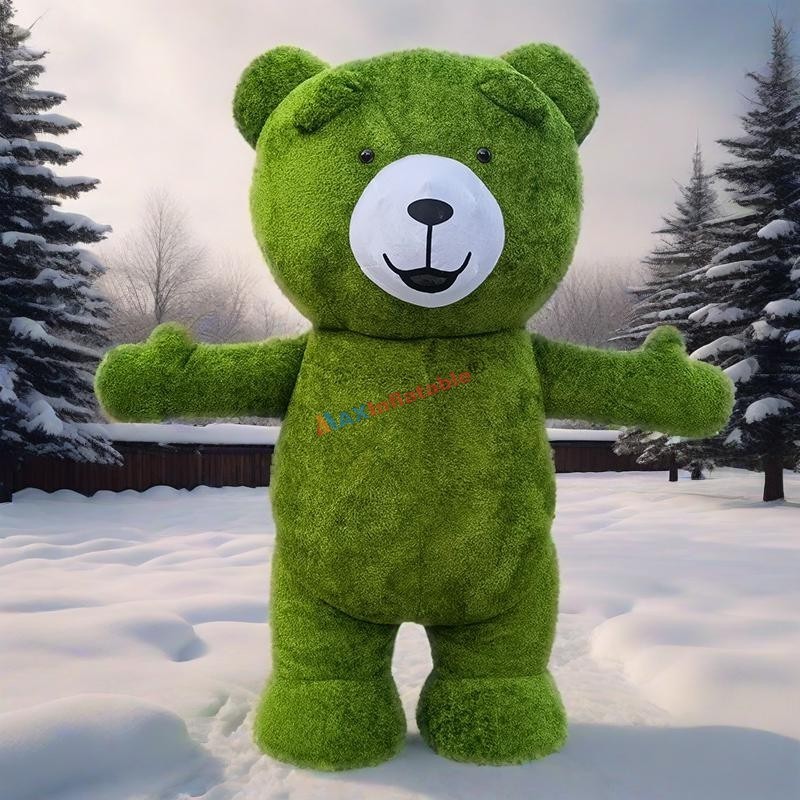 Inflatable Plush Teddy Bear Mascot Costume