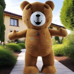 Inflatable Plush Teddy Bear Mascot Costume