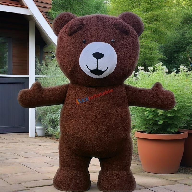 Inflatable Plush Teddy Bear Mascot Costume