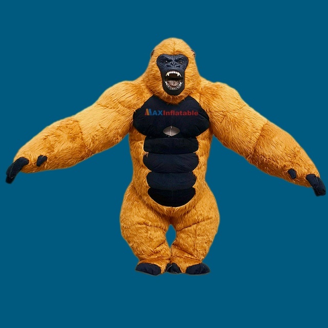 Inflatable Giant Gorilla Mascot Costume with Cooling Fan