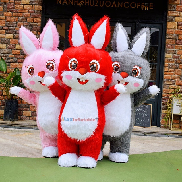 Inflatable Rabbit Mascot Costume from Maxinflatable