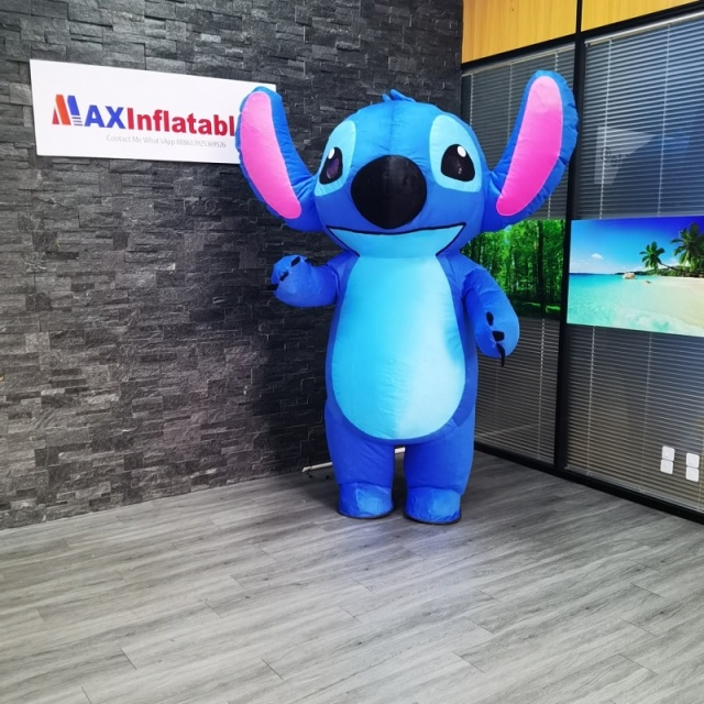 Inflatable Blue Stitch Mascot Costume from Maxinflatable