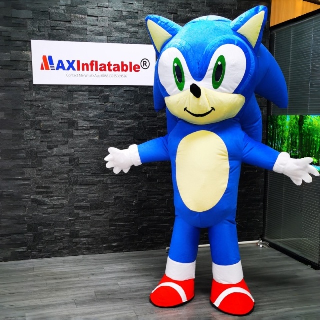 Inflatable Sonic Mascot Costume from Maxinflatable
