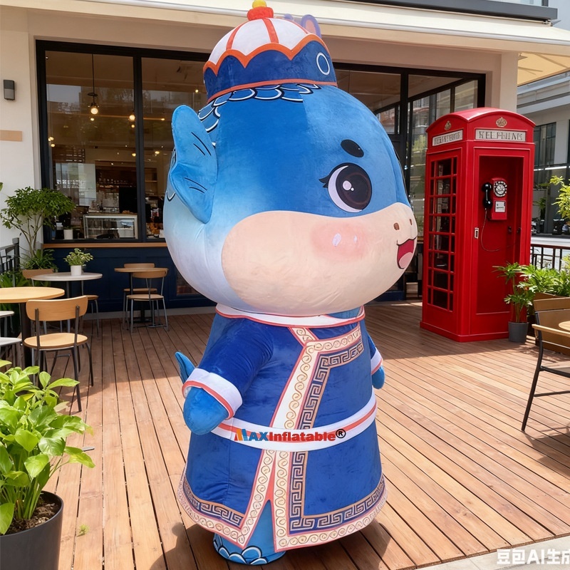 High-End Custom Foam Carving Fish Character Mascot Costume