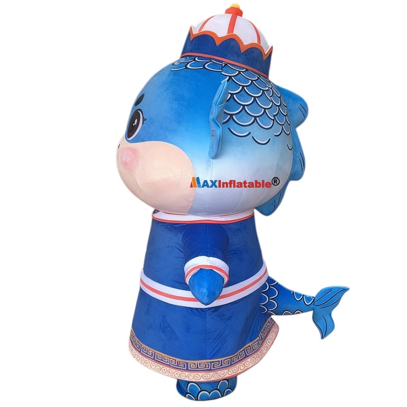 High-End Custom Foam Carving Fish Character Mascot Costume