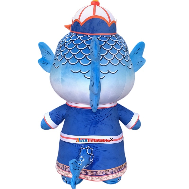 High-End Custom Foam Carving Fish Character Mascot Costume