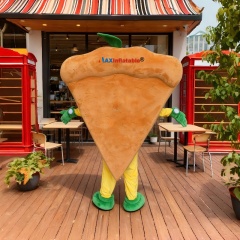EVA inner mold with crystal super softer fabric Pizza mascot costume