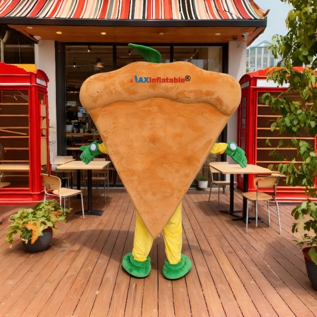 EVA inner mold with crystal super softer fabric Pizza mascot costume