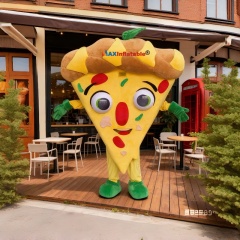 EVA inner mold with crystal super softer fabric Pizza mascot costume