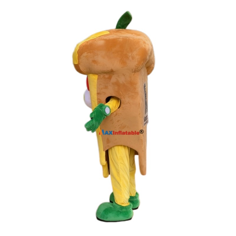 EVA inner mold with crystal super softer fabric Pizza mascot costume