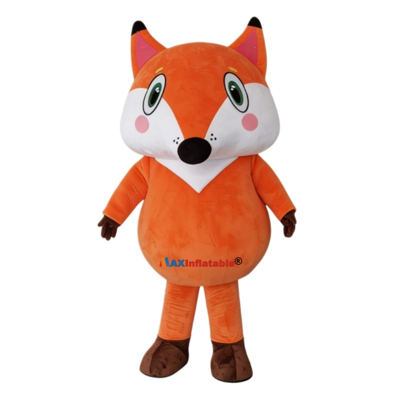 EVA inner mold with crystal super softer fabric fox mascot costume