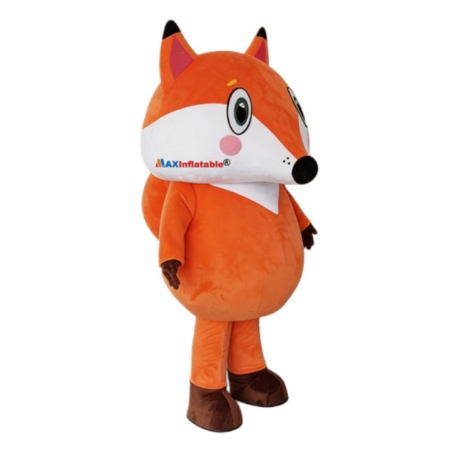 EVA inner mold with crystal super softer fabric fox mascot costume