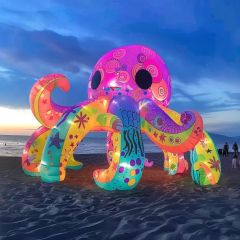LED  Inflatable Octopus Display Mold on Beach