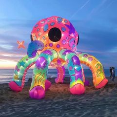 LED  Inflatable Octopus Display Mold on Beach
